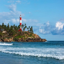 Kovalam Beach light house in Kerala